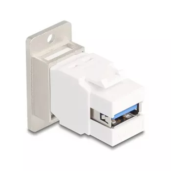 DELOCK 67337 Keystone modulis USB Type-B uz USB Type-A, 5 Gbps, sudrabs/balts
