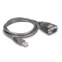 DeLOCK 61400 kabeļa dzimuma mainītājs USB A uz RS-232 Melns