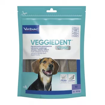 VIRBAC Veggiedent Fresh M košļājamā zobu higiēnas kārums suņiem vidēja izmēra šķirnēm