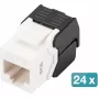 Digitus CAT 6 Keystone Jack neslēgts 24 gab. Plakans Melns Balts RJ-45