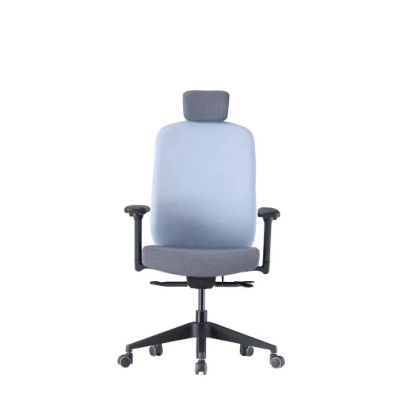 Up Up Athene ergonomiskais biroja krēsls Melns, Pelēks + Zils audums