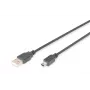 ASSMANN AK-300108-018-S USB 2.0 kabelis, USB A / miniUSB B (5 kontaktu), 1,8 m