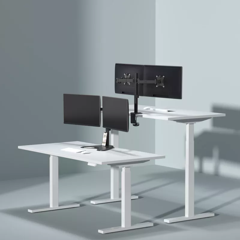 Sienas stiprinājums monitoriem SBOX LCD-352/2-2, divas rokas, 13–32 collas, 2×8 kg, VESA 100×100