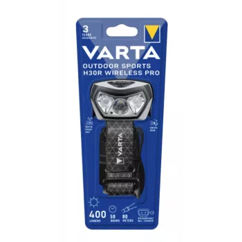 Galvaslampa Varta Outdoor Sports H30R Wireless Pro 400 lm IPX7