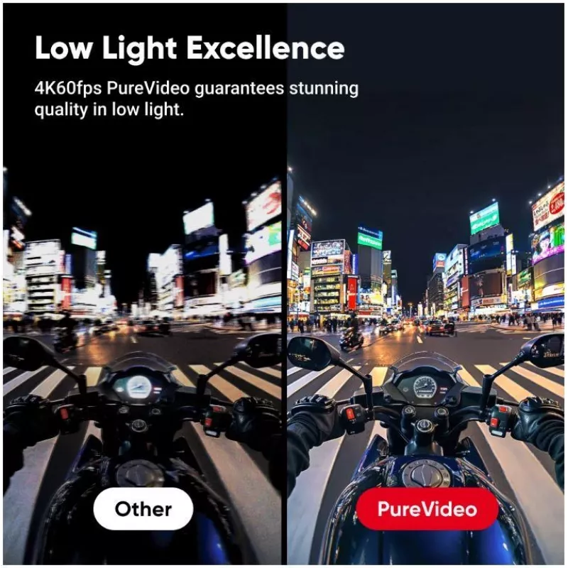 Action kamera Insta360 Ace Pro 2 — 50 MP, 8K Ultra HD (7680×3272), 1/1.3 collu sensors, līdz 240 kadriem/s, iebūvēts ekrāns, Wi‑Fi, MicroSD, 177,7 g, Melna