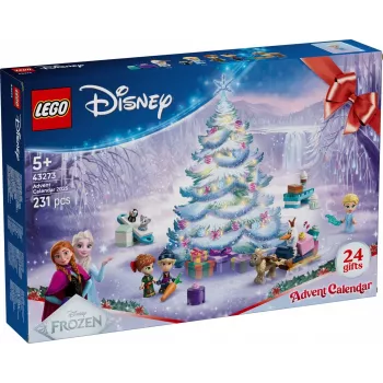 LEGO Disney Frozen Adventa kalendārs 2025 komplekts 43273 — 231 gabali, 4 minifigūras, vecumam 5+