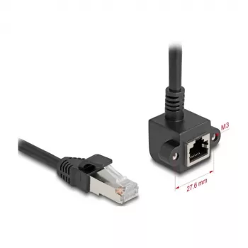 Tīkla kabelis DeLOCK 81041 RJ-45 Cat6 0.5 m Melns