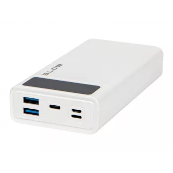 Pārnēsājams enerģijas bloks BLOW PB20E 20000mAh QC+PD 20W ar USB-C, 2×USB-A, Lightning ieeju, polimēra akumulators
