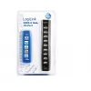 LogiLink UA0096 USB 2.0 centrmezgls 10 porti 480 Mbit/s Melns