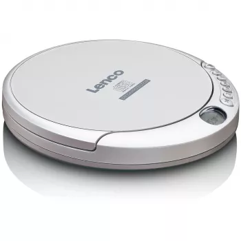 Pārnēsājams CD atskaņotājs Lenco CD-201SI ar audiogrāmatu un uzlādes funkciju, sudraba