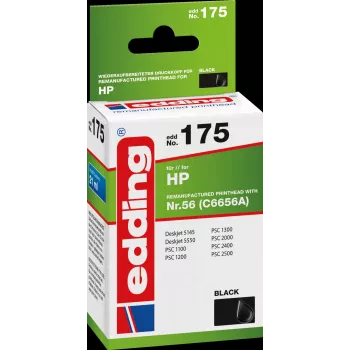 EDDING EDD-175 saderīga kasetne - Melna - HP - HP Color Copier 410, HP Color Copier 1315, HP Color Copier 7450, HP Deskjet 5100, HP Deskjet 5145...