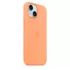 Apple iPhone 15 Silicone Case ar MagSafe - Orange Sorbet