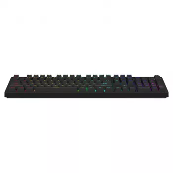 Mehāniskā spēļu tastatūra SAVIO STYX Outemu Blue Hot-Swap RGB USB QWERTY US International Melna 104 taustiņi