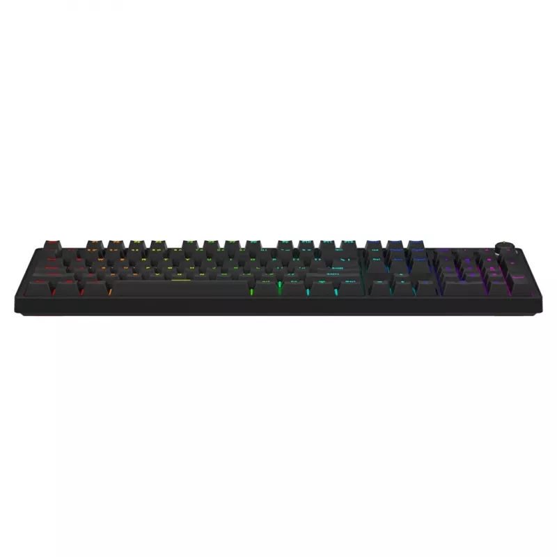 Mehāniskā spēļu tastatūra SAVIO STYX Outemu Blue Hot-Swap RGB USB QWERTY US International Melna 104 taustiņi