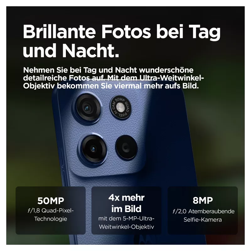 Motorola moto g15 17.1 cm (6.72 collu) Dual SIM Android 15 4G USB Type-C 8 GB 256 GB 5200 mAh Navy