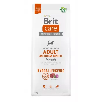 BRIT Care Hypoallergenic Adult Medium Breed Lamb - sausā suņu barība - 12 kg