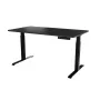 Galds MOON LONG ar elektrisko augstuma regulēšanu 150x80 cm, taisnstūra skaidu plātnes virsma, 72–120 cm augstums, melns/antracīts