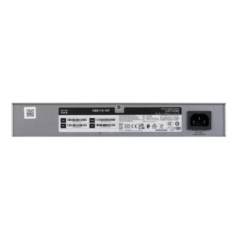 Slēdzis Cisco CBS110 Nenomāžāms L2 Gigabit Ethernet 16x RJ-45 (10/100/1000), 1U, 32 Gbps
