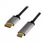 LogiLink CDA0107 video kabeļa adapteris 2 m DisplayPort–HDMI, pelēks/melns
