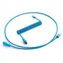 CableMod Classic spirālveida kabelis tastatūrai CM-CKCA-CK-KK150KK-R, USB-C – USB-A, 150 cm, melns (Midnight Black)