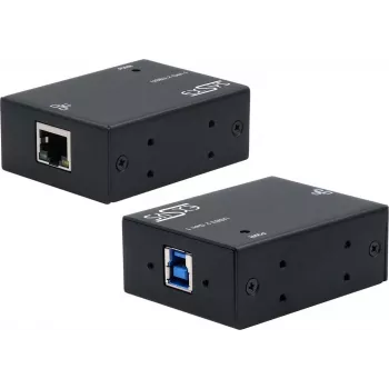 Tīkla mediju pārveidotājs Exsys USB 3.2 Gen 1 B uz 1 Gigabit Ethernet EX-13021HMV ar DIN-sliedes komplektu