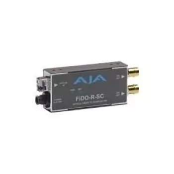 AJA FiDO-R-SC Viena kanāla SC optiskās šķiedras uz SDI pārveidotājs ar diviem SDI izejām - Video pagarinātājs - 1310 nm