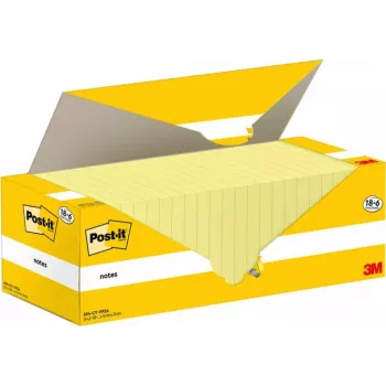 Post-It 654-CY-VP24 Lipīgās lapiņas kvadrātveida dzeltenas 100 lapas