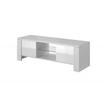 Cama TV statīvs WEST 42/130/42 balts/balts glancēts
