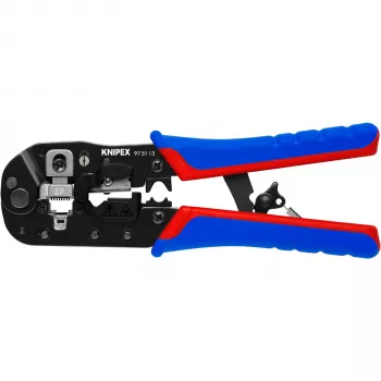 Knipex 97 51 13 kabeļu presēšanas knaibles, melna, zila, sarkana