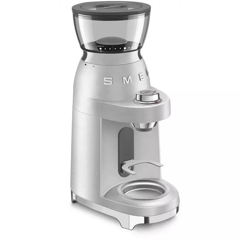 SMEG kafijas dzirnaviņas 50. gadu stils CGF02SSEU *Sudrabs*