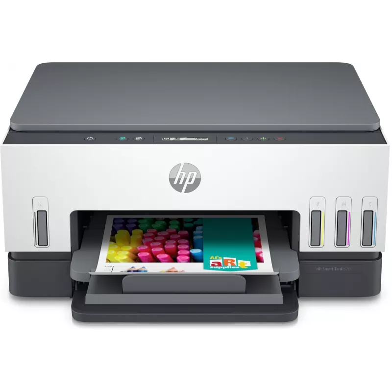 Daudzfunkciju printeris HP Smart Tank 670 — termālā tintes, krāsu, A4, Wi‑Fi/Bluetooth, duplekss, 4800x1200 DPI
