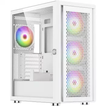 PC korpuss Silentware Air 100 White — mid-tower ATX saderīgs, balts