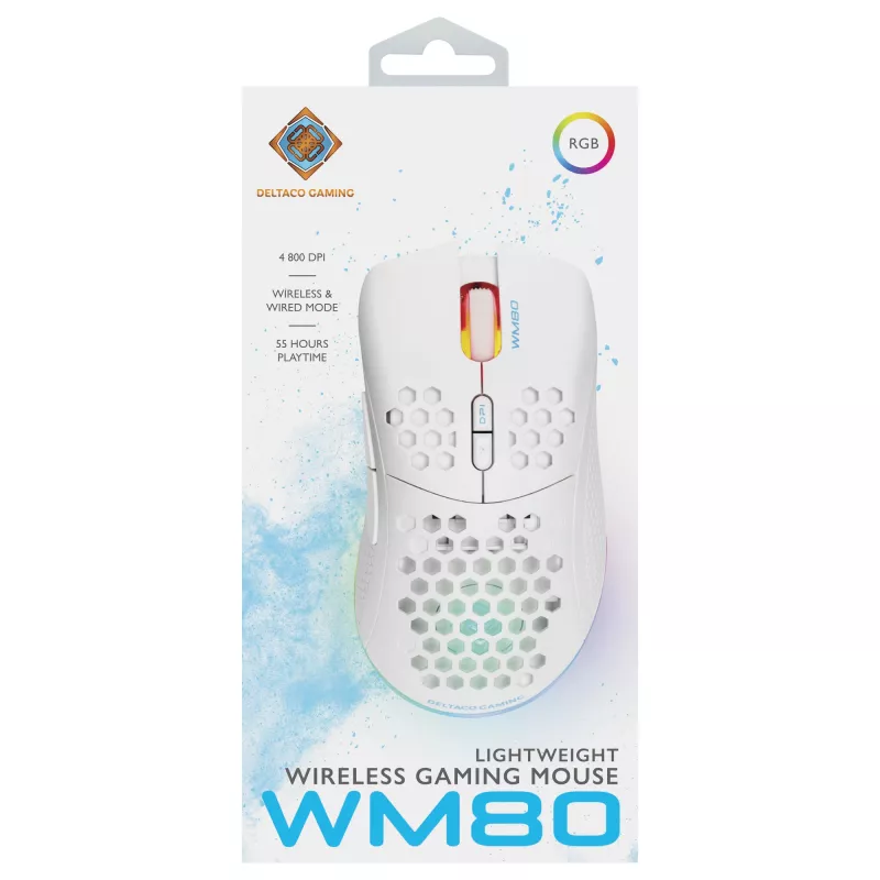 Datorpele Deltaco GAM-120-W RF Bezvadu USB Type-C