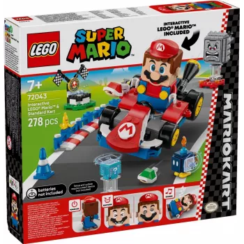 LEGO Konstruktors 72043 Super Mario Interaktīvais Mario Karts ar Standarta Kartu