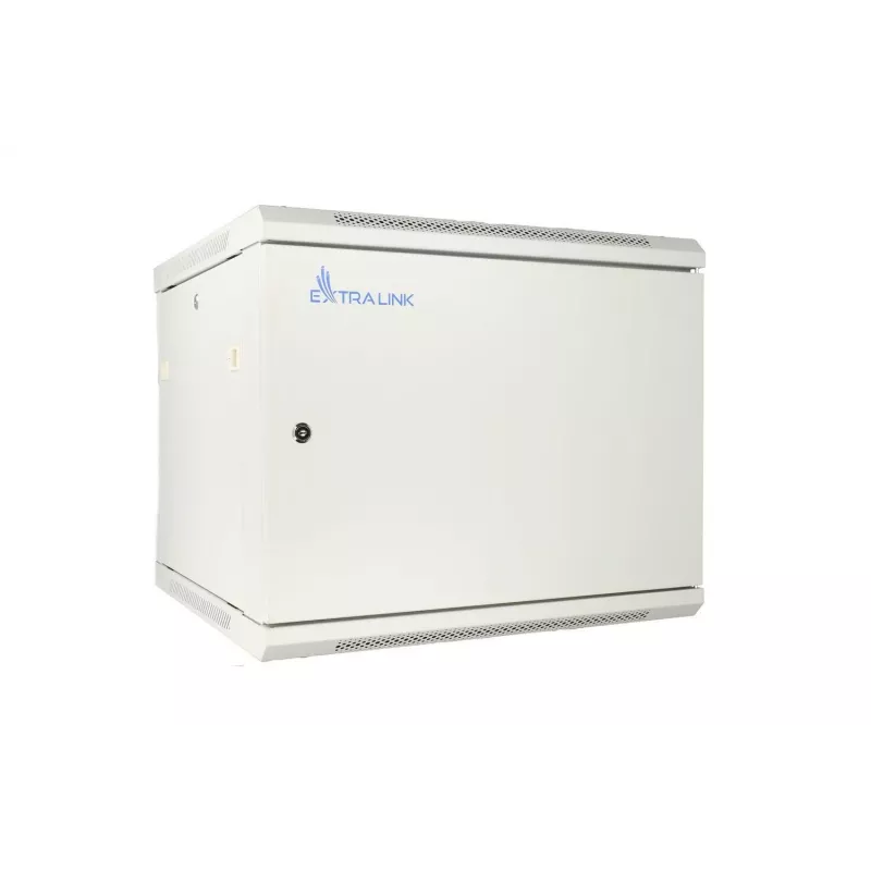 Extralink sienas skapis 12U 600x450 pelēks, metāla durvis