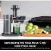 NINJA Cold Press sulu spiede | Neverclog JC151EU | Aukstās preses tips | Pelēka | 150 W | 1 ātrums