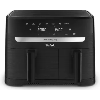 Tefal Easy Fry EY901N Dubultā 8.3 L Brīvstāvošs 2700 W Karstā gaisa fritieris Melns