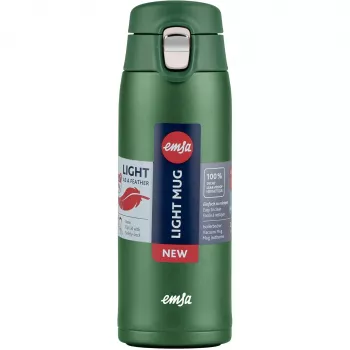 EMSA N2151900 ceļojuma krūze, tumši zaļa, 0,4 L, ar atlokāmu vāciņu