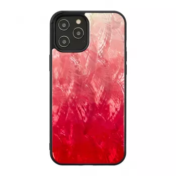 Aizsargmaciņš iKins Apple iPhone 12 / 12 Pro, rozā ezera krāsa ar melnu apmali