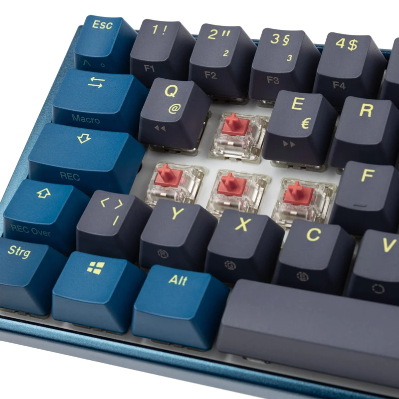 Ducky One 3 SF DayBreak tastatūra Gaming USB German Black Blue 65% Mehāniska RGB