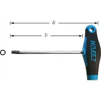 Hazet darbnīcas Torx skrūvgriezis T 25, asmens garums 110 mm (828-T25)