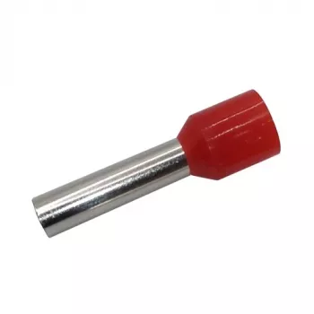 Saspiežams izolēts gala uzgalis 10mm²/7AWG vara stieplei, sarkans, 100 gab.