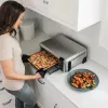 Ninja SP101 Single 10 L Brīvstāvošs 2400 W Karstā gaisa fritieris Melns, Nerūsējošais tērauds