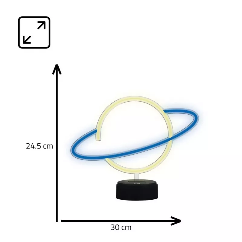 Manta SNL38BLT Stila neonu planētas dekoratīvā LED lampa
