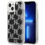 Karl Lagerfeld KLHCP14MLMNMK cietais maciņš iPhone 14 Plus 6.7 melns/melns Liquid Glitter Monogram