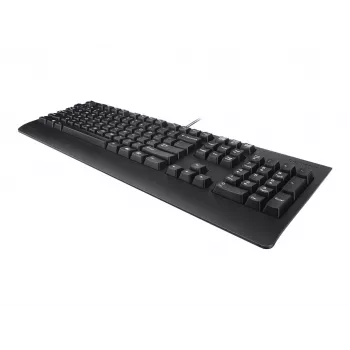 Pilna izmēra vadu tastatūra Lenovo Preferred Pro II — USB, slovāku izkārtojums, melna, ar plaukstu balstu