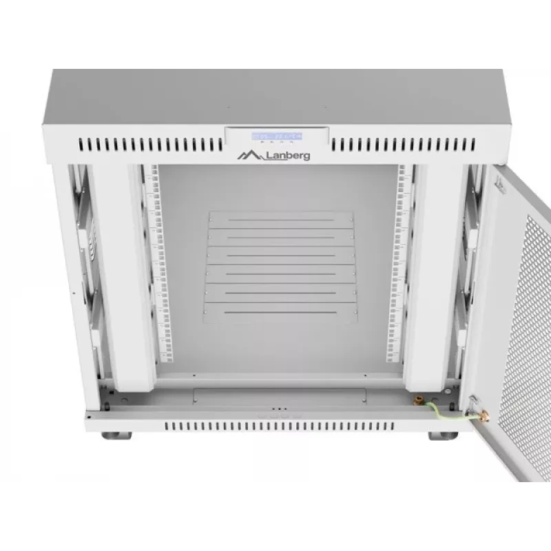 Rack skapis LANBERG FF01-8015-23SL 19 collu 15U, pelēks, perforētas priekšējās durvis