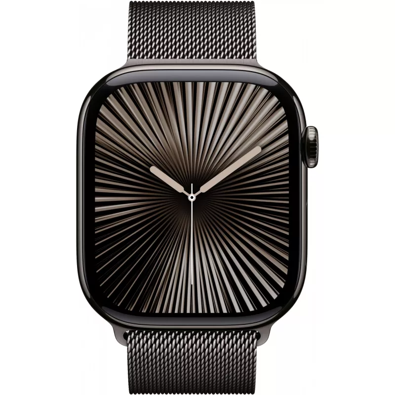 Apple Watch Series 10 GPS + Cellular 46mm Slate Titanium Korpus ar Slate Milanese Siksniņu - M/L (MWYW3QF/A)