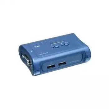 TRENDnet 2-Port USB KVM Slēdzis ar Kabeļu Komplektu, 2048 x 1536 Izšķirtspēja, Ierīču Uzraudzība, Automātiskā Skenēšana, Skaņas Signāls, USB 1.1