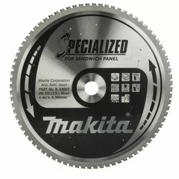 MAKITA RIPZĀĢA ASMENS 355x30x80Z SPECIALIZĒTS SENDVIČPANEĻIEM